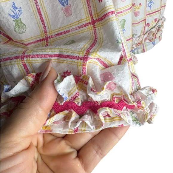 Cupcakes and cashmere girls floral summer dress sz 7 ruffle hem back buttons - Picture 8 of 11